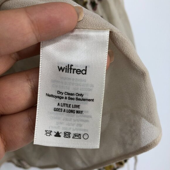 Aritzia Wilfred Talence Floral Chiffon Off The Shoulder Blouse Size XS - Picture 8 of 16